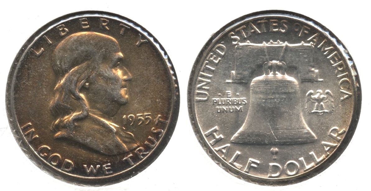 1955 Franklin Half Dollar AU-55 #a