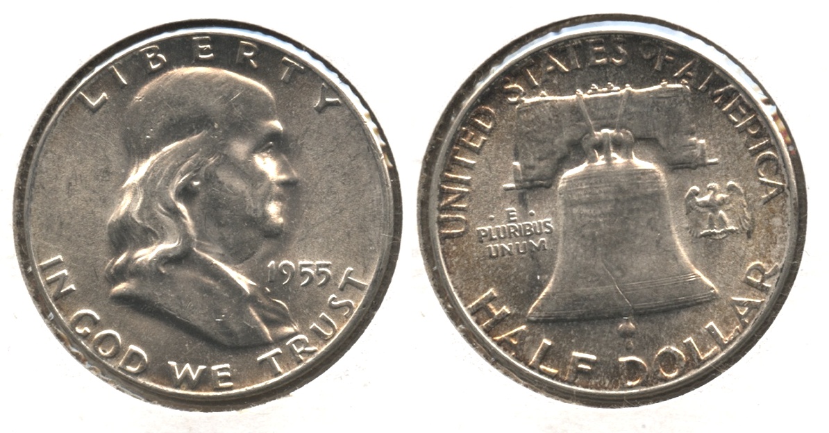 1955 Franklin Half Dollar AU-58