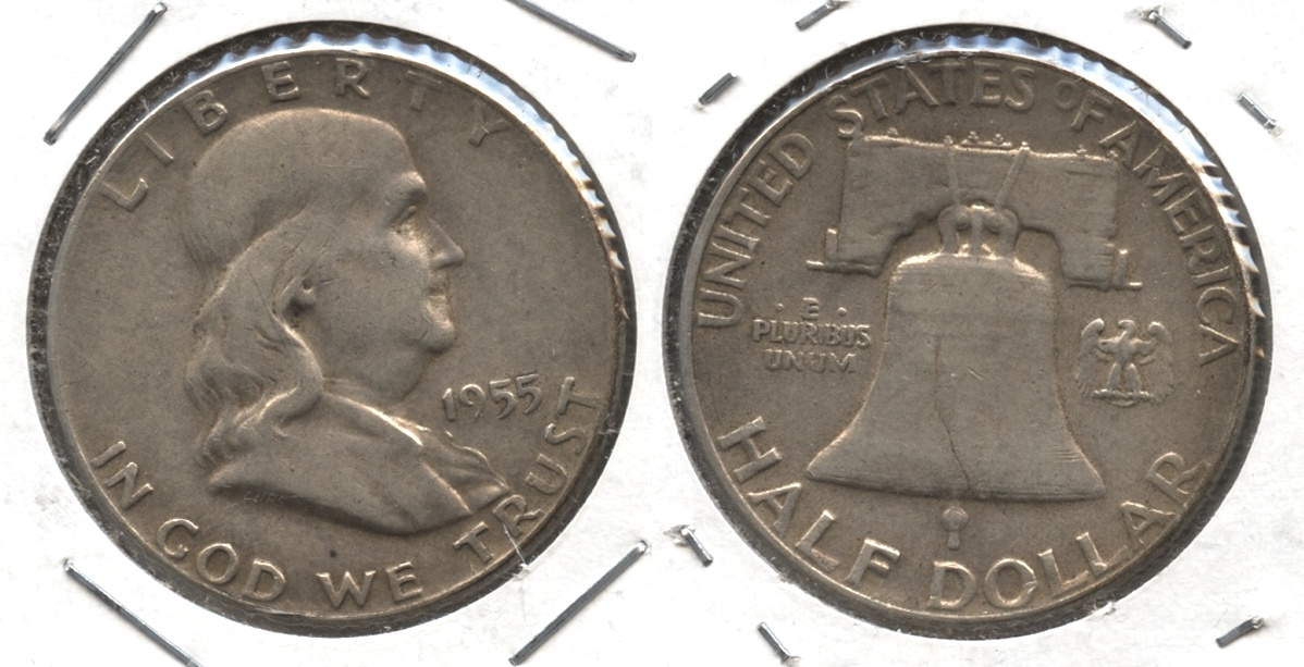 1955 Franklin Half Dollar Fine-12 #a