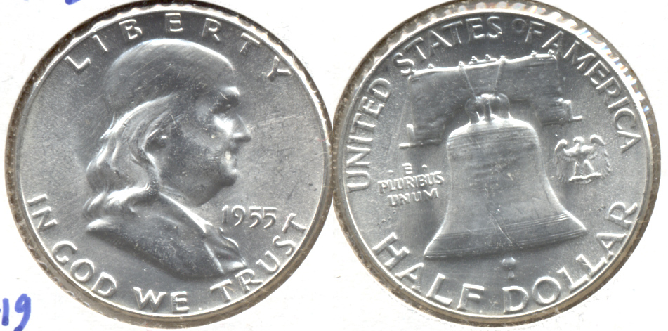 1955 Franklin Half Dollar MS-60