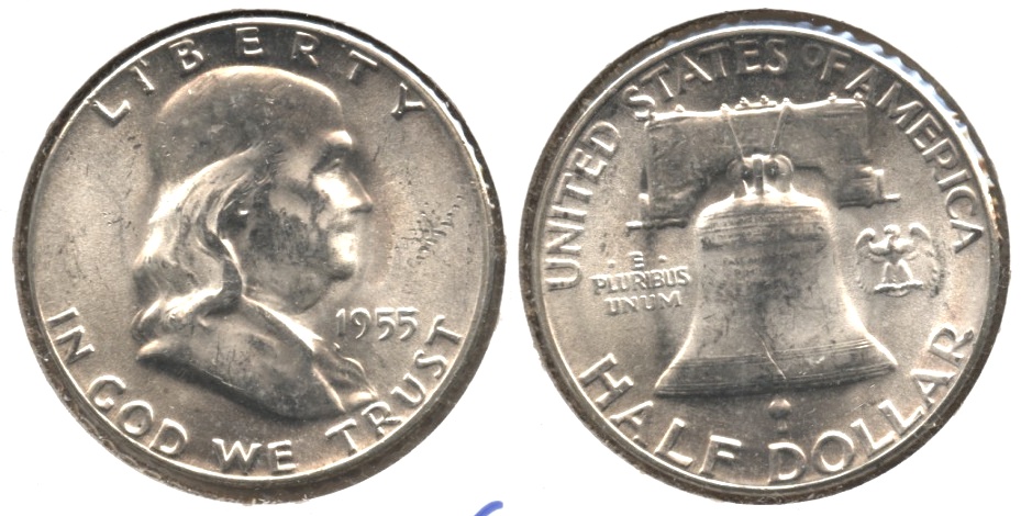 1955 Franklin Half Dollar MS-60 #a