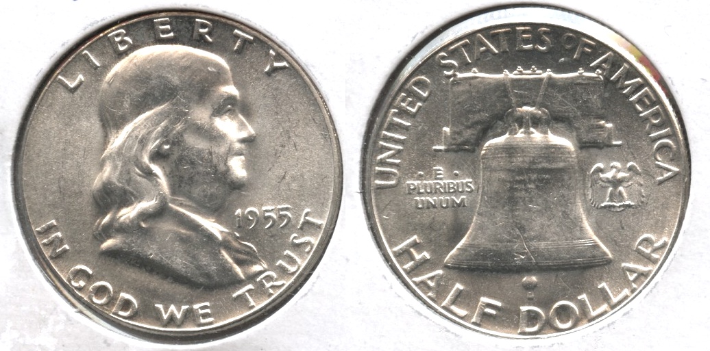 1955 Franklin Half Dollar MS-60 #b