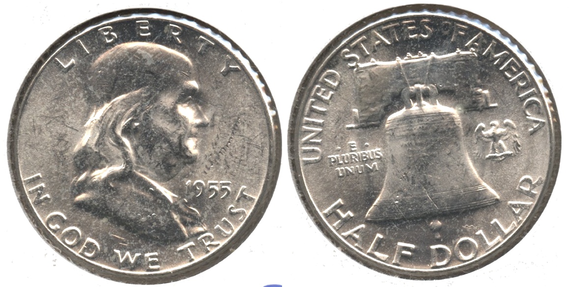1955 Franklin Half Dollar MS-60 #f Bugs Bunny