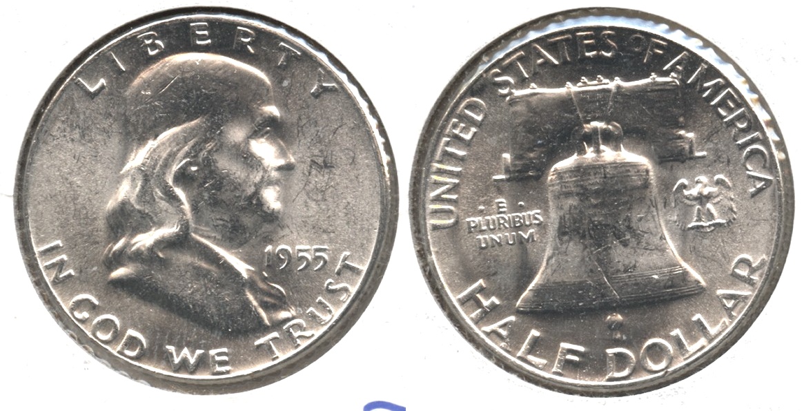 1955 Franklin Half Dollar MS-60 #h Bugs Bunny