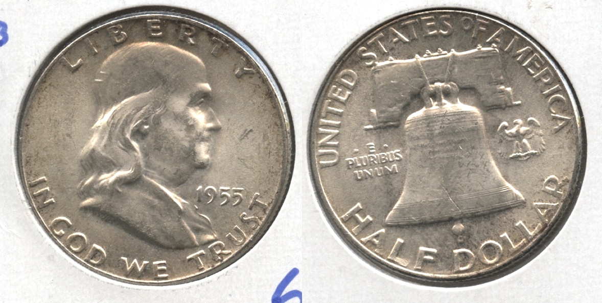 1955 Franklin Half Dollar MS-63 #o Bugs Bunny Variety