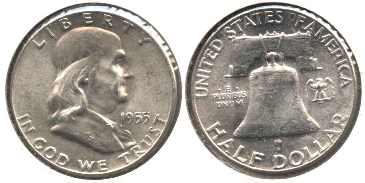 1955 Franklin Half Dollar MS-64 #i Bugs Bunny Variety