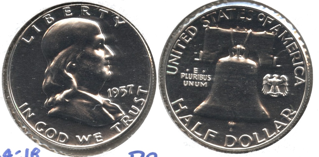 1957 Franklin Half Dollar Proof-65 #c