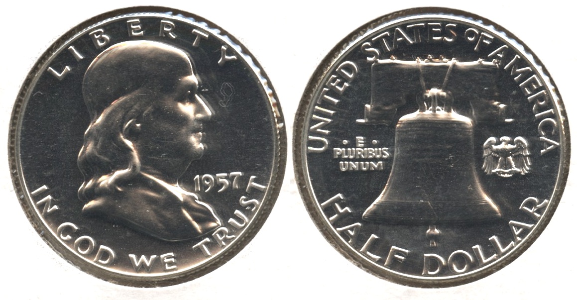 1957 Franklin Half Dollar Proof-65 #e