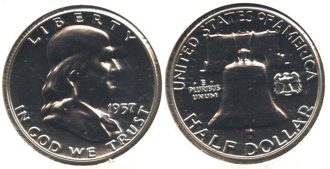 1957 Franklin Half Dollar Proof-65 #f