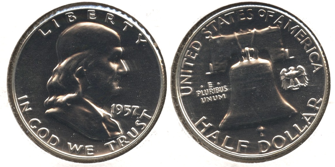 1957 Franklin Half Dollar Proof-65 #k