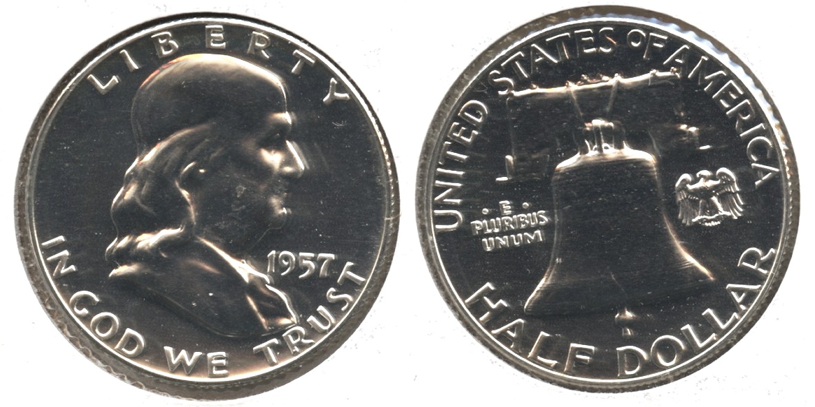 1957 Franklin Half Dollar Proof-65 #m