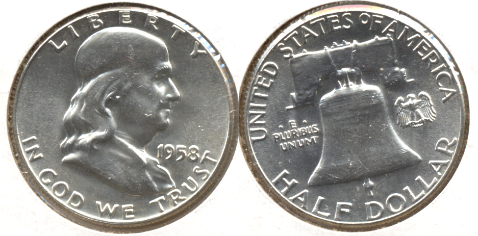 1958 Franklin Half Dollar MS-64