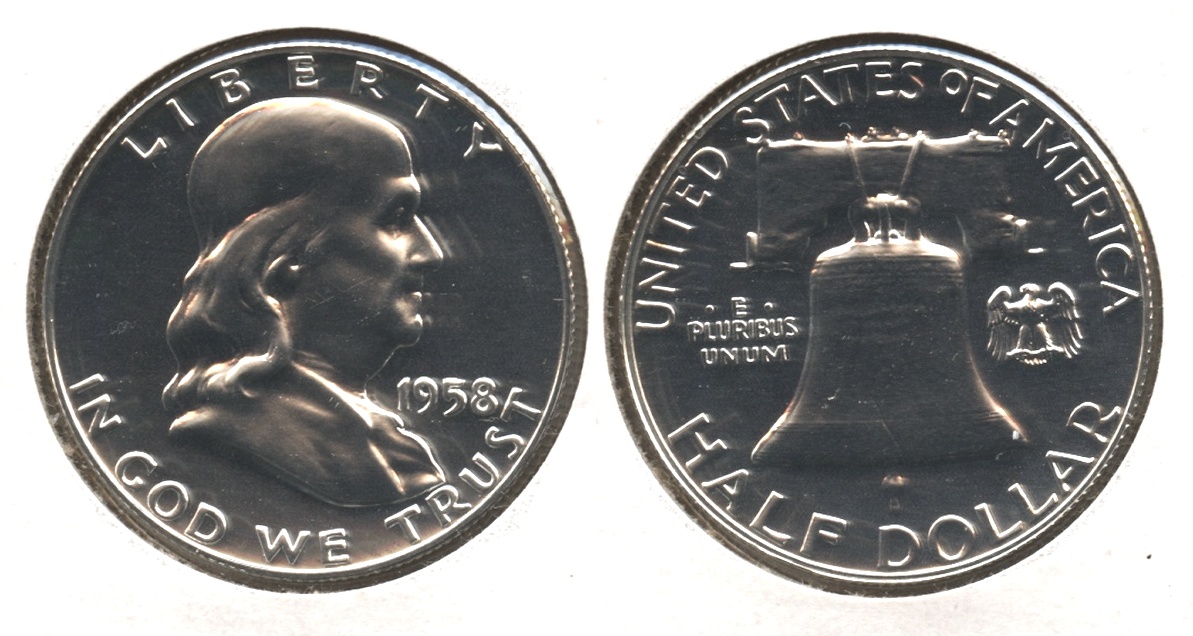 1958 Franklin Half Dollar Proof-65 #a