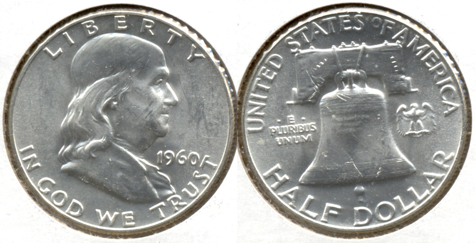 1960 Franklin Half Dollar MS-60 a