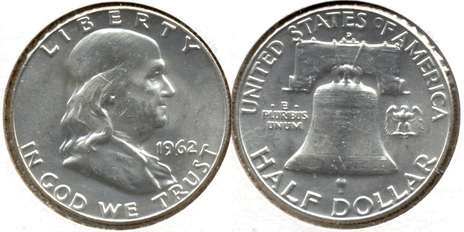 1962-D Franklin Half Dollar MS-60 b