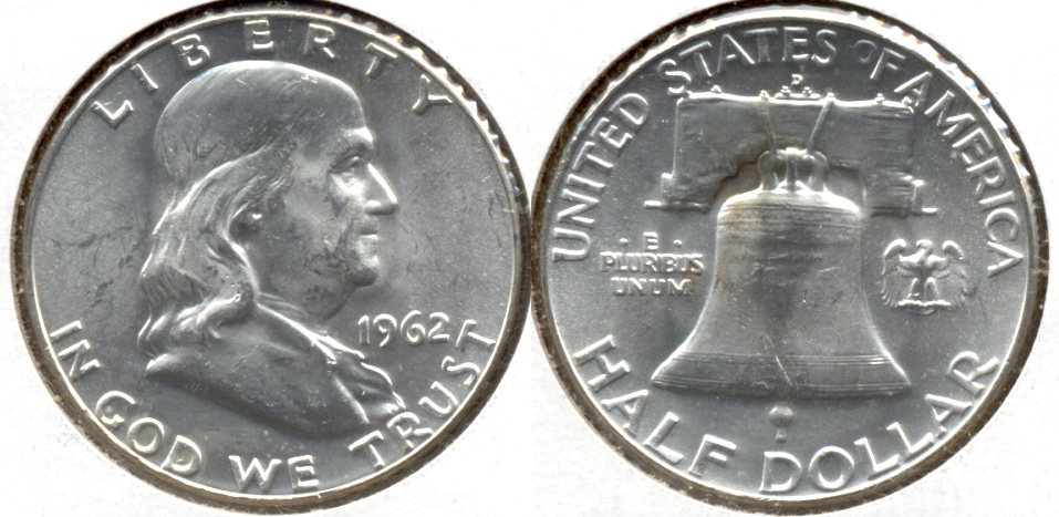 1962-D Franklin Half Dollar MS-60 c