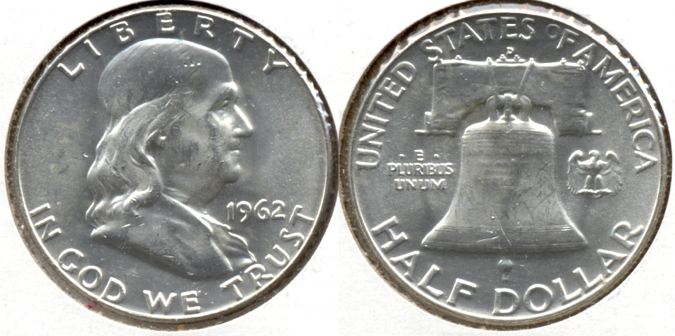 1962-D Franklin Half Dollar MS-60 d
