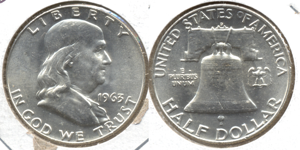 1963-D Franklin Half Dollar MS-60 b