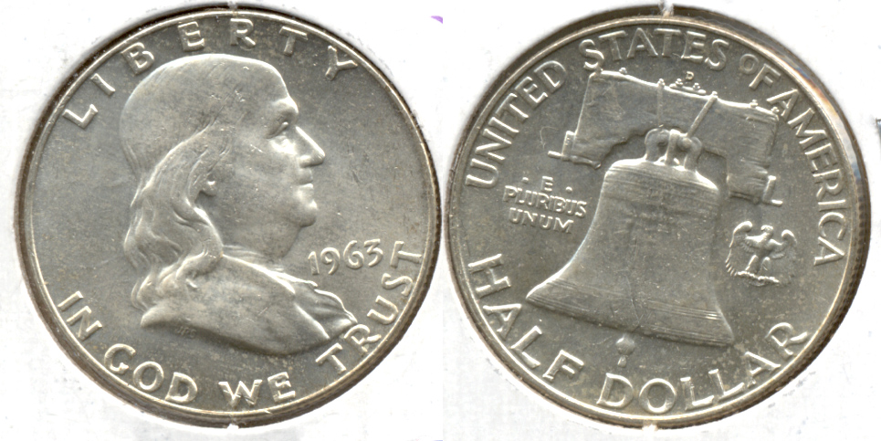 1963-D Franklin Half Dollar MS-60 e