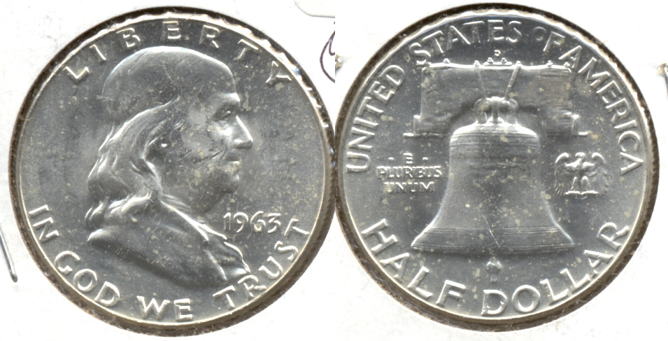 1963-D Franklin Half Dollar MS-60 i