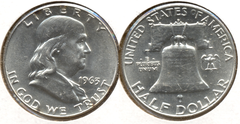 1963-D Franklin Half Dollar MS-60 j