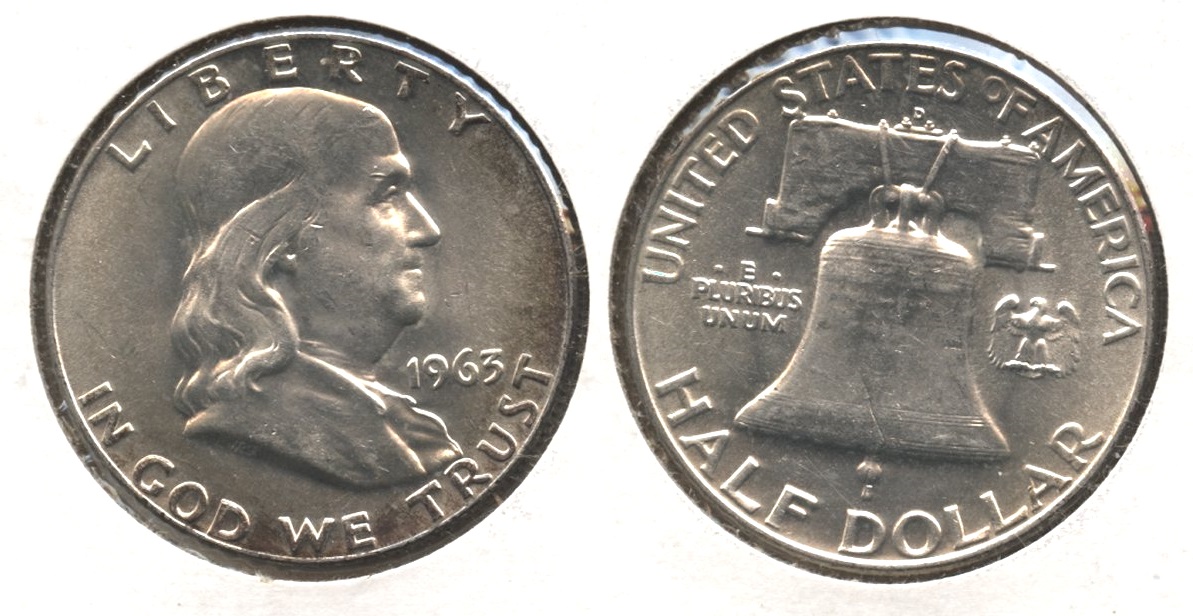 1963-D Franklin Half Dollar MS-60 #w