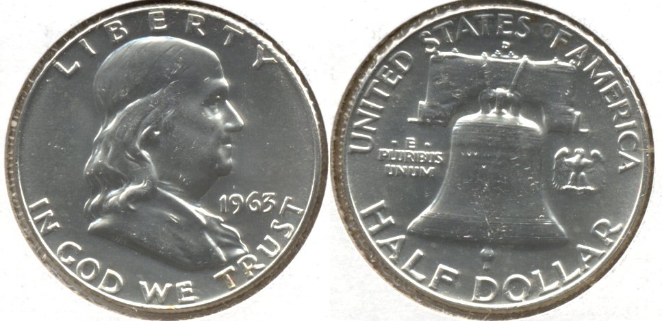 1963-D Franklin Half Dollar MS-63 c