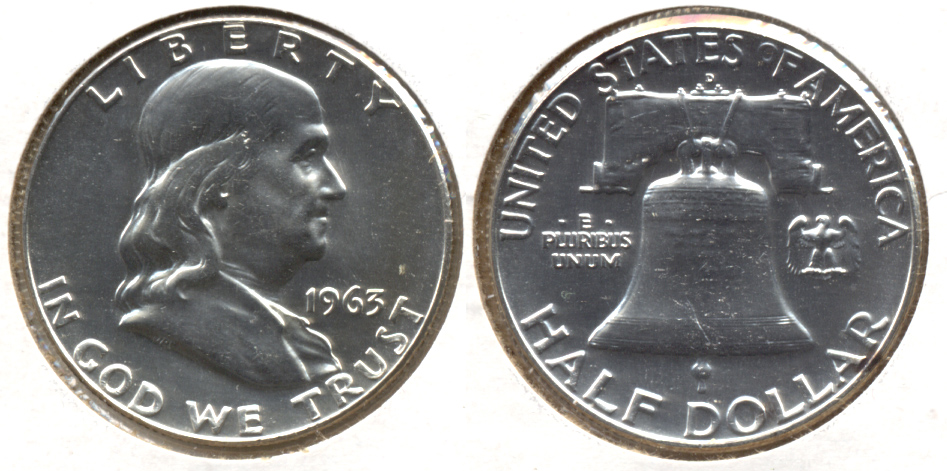 1963-D Franklin Half Dollar MS-64