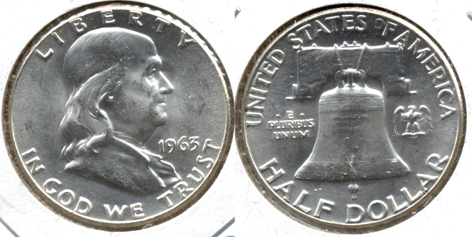 1963 Franklin Half Dollar MS-60