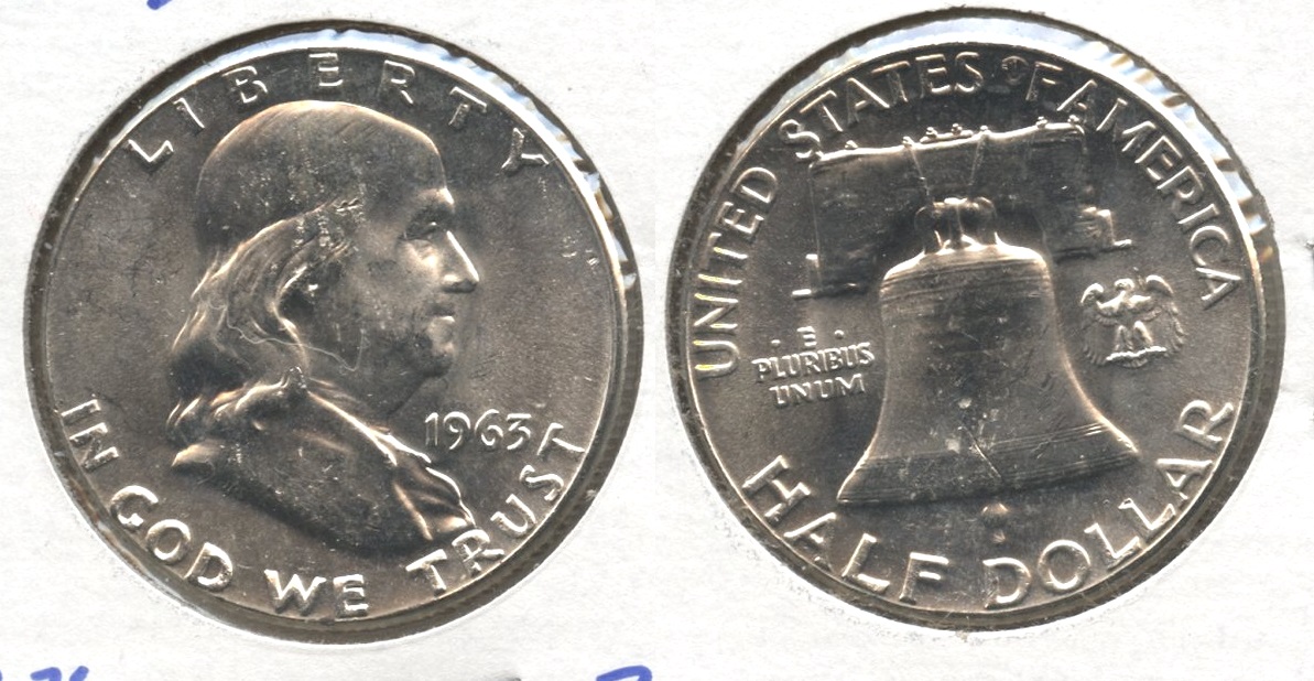 1963 Franklin Half Dollar MS-60 #a
