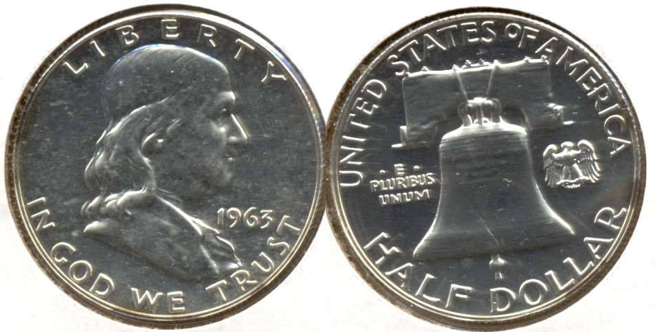 1963 Franklin Half Dollar Proof-63 b