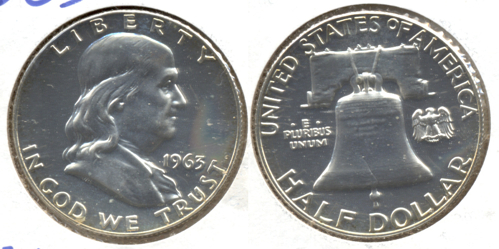 1963 Franklin Half Dollar Proof-63 g