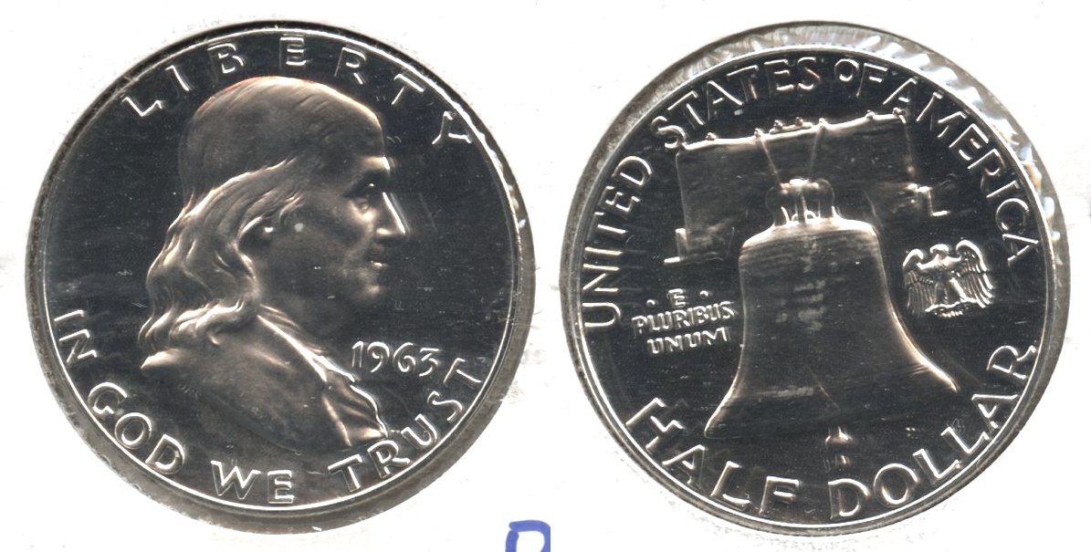 1963 Franklin Half Dollar Proof-65 #j