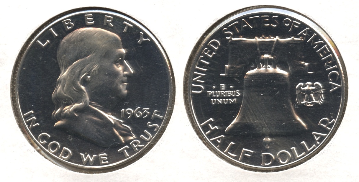1963 Franklin Half Dollar Proof-65 #k