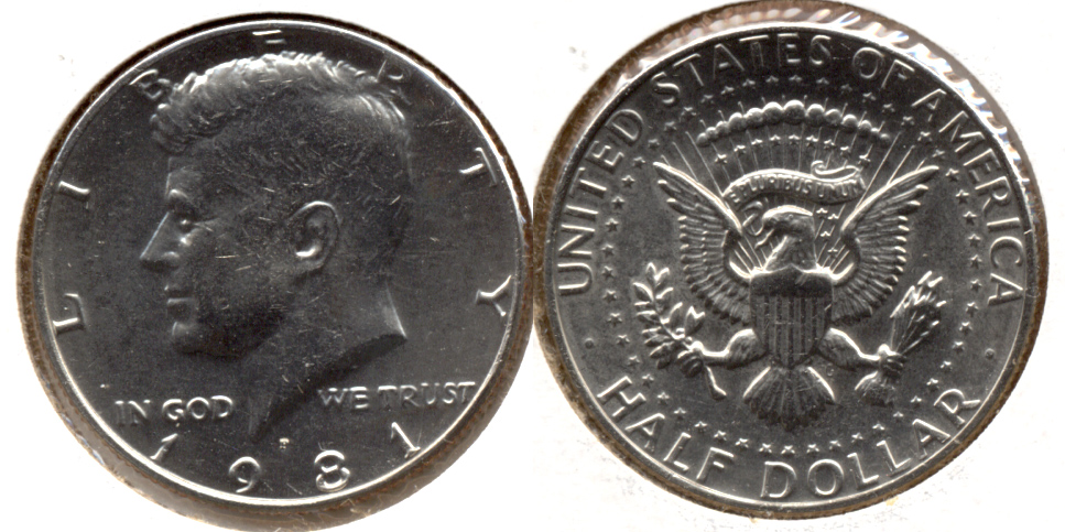 1981-P Kennedy Half Dollar Mint State