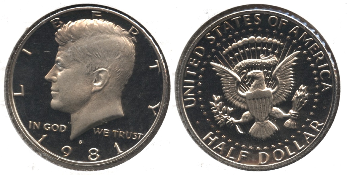 1981-S Type 1 Kennedy Half Dollar Proof
