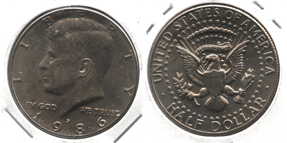1986-D Kennedy Half Dollar Mint State