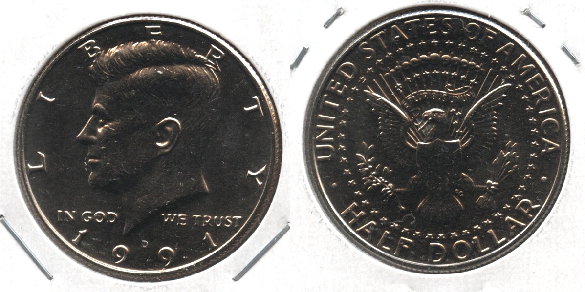 1991-D Kennedy Half Dollar Mint State