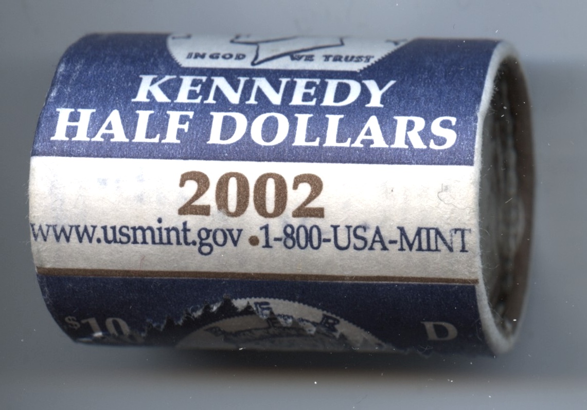 2002-D Kennedy Half Dollar BU Roll