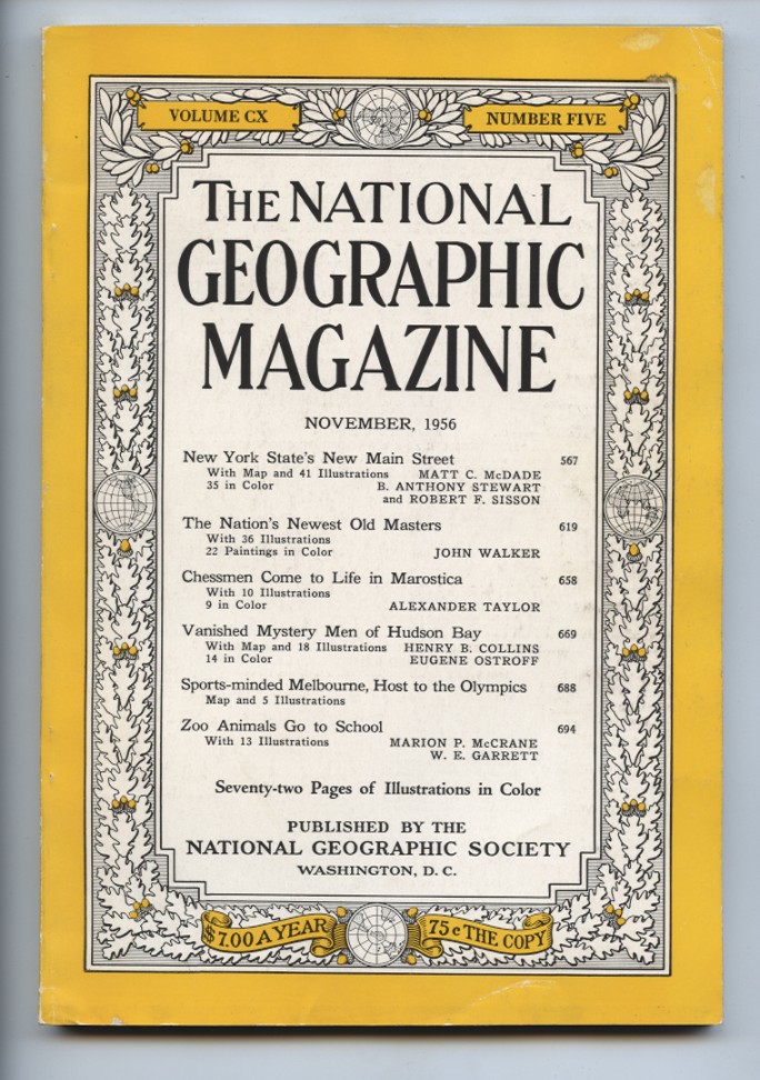 National Geographic Magazine November 1956