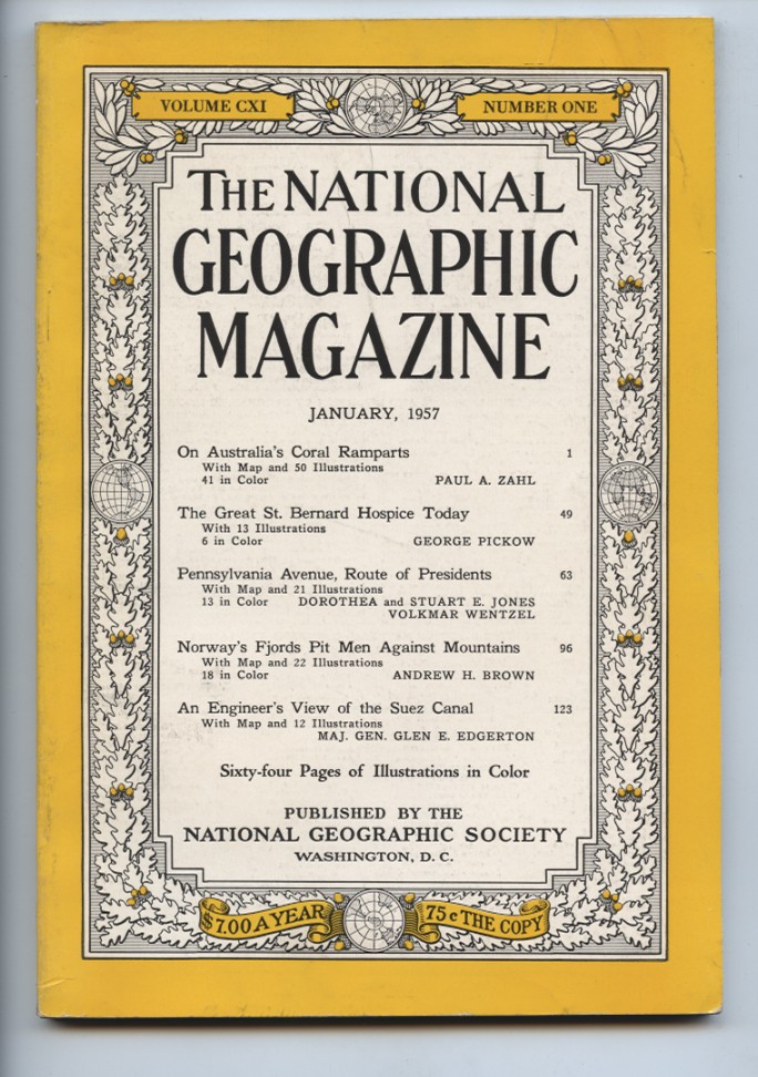 National Geographic Magazine January 1957