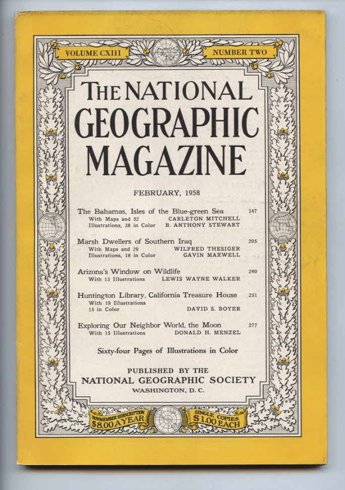 National Geographic Magazine February 1958