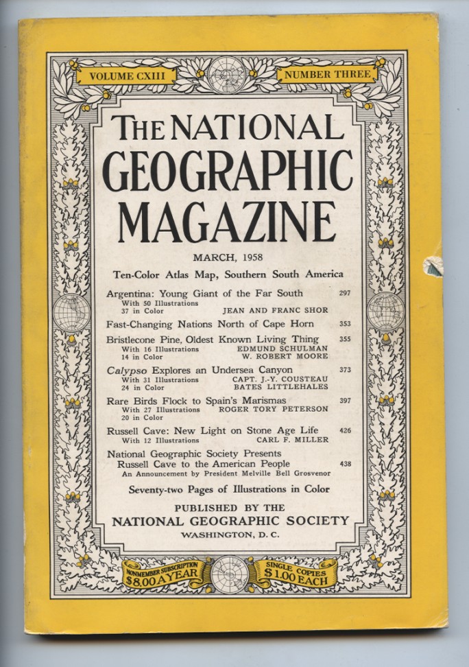 National Geographic Magazine March 1958