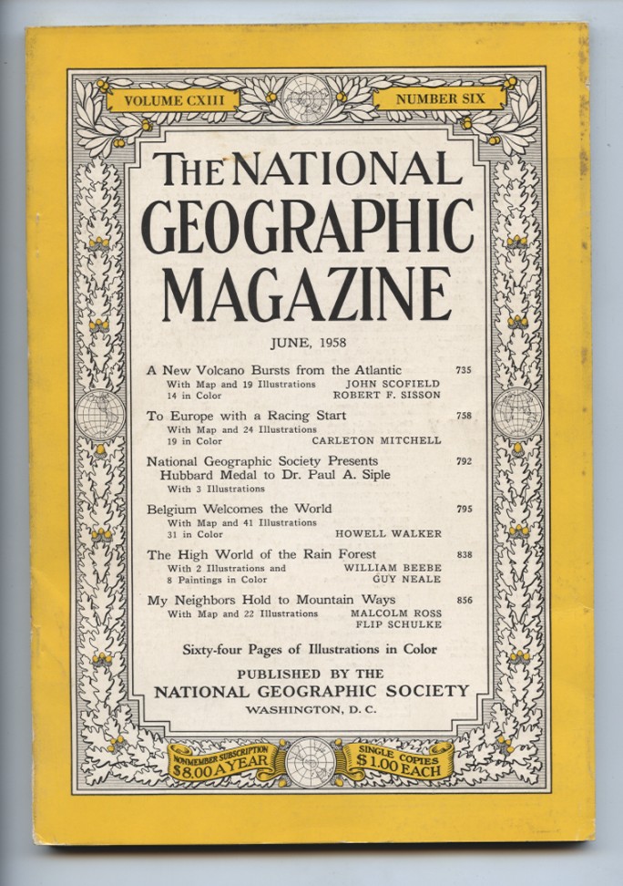 National Geographic Magazine June 1958