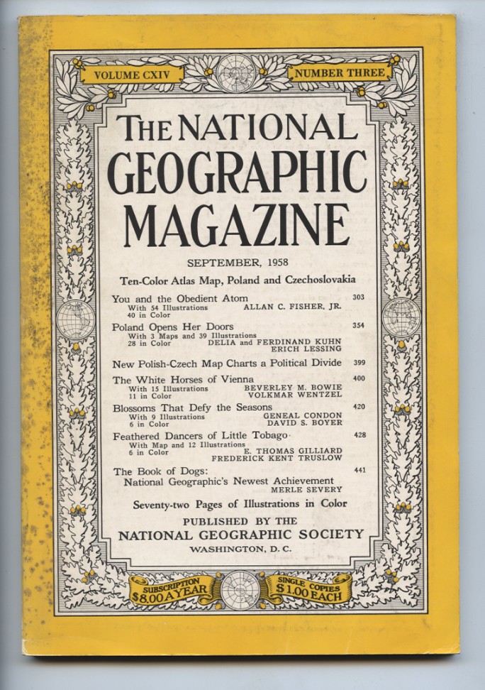 National Geographic Magazine September 1958