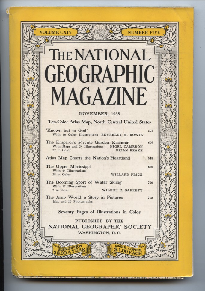 National Geographic Magazine November 1958