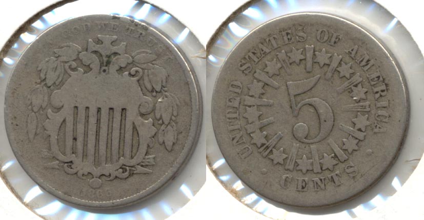 1866 Shield Nickel Good-4 e