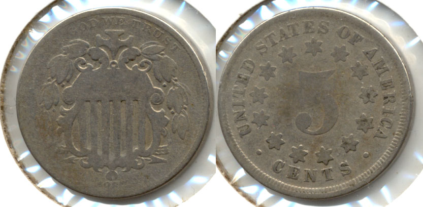 1867 No Rays Shield Nickel Fair-2 i