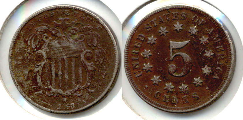 1868 Shield Nickel Fine-12 a Dark