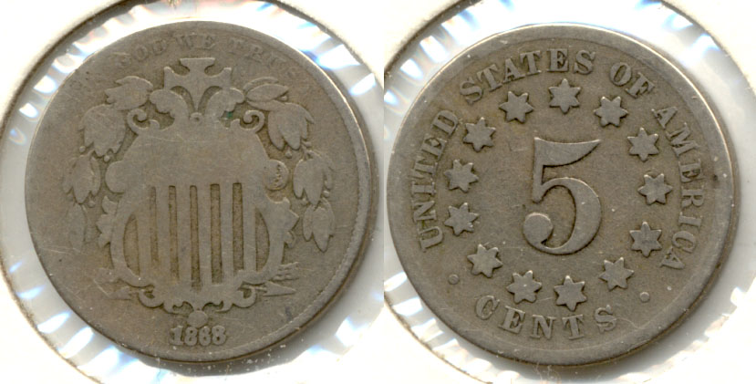 1868 Shield Nickel Good-4 c